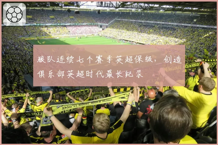 狼队连续七个赛季英超保级,创造俱乐部英超时代最长纪录